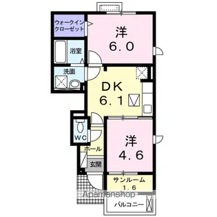 プラシード Ⅰ【1階】の間取り