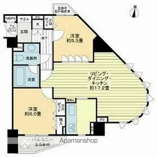 ライオンズガーデン初台【3階】の間取り