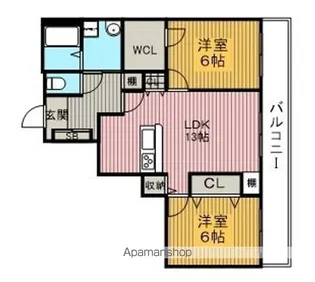 パヴィヨン豊中【3階】の間取り