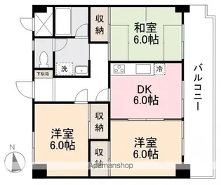 ドミール松縄【3階】の間取り