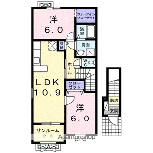メゾンビューⅢ【201号室】の間取り