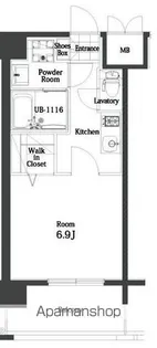 新品家具付きマンション春吉11(KAGOOD福岡)【8階】の間取り