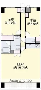 ル・サンク西市【8階】の間取り