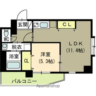 ブラスト南万代【6階】の間取り