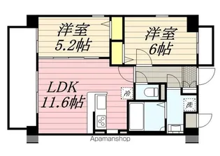 レフィナード博多【2階】の間取り