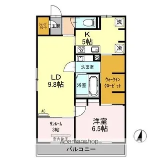 SKY TERRACE Ⅰ【3階】の間取り
