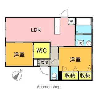 ファームタウン広楽園 A棟【1階】の間取り