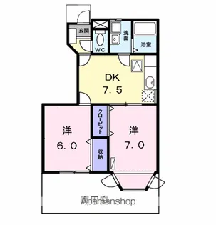 ミルトニアB【102号室】の間取り
