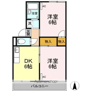 セジュール住吉 A棟【2階】の間取り