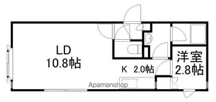 グレースコートC【203号室】の間取り