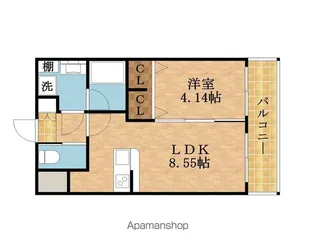 1LDKの間取り画像