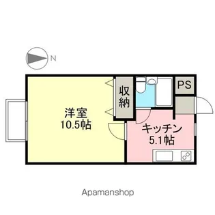メゾン四季【203号室】の間取り