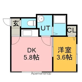コーポラス19B棟【13号室】の間取り