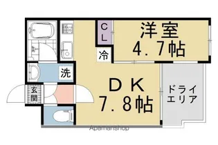サクシード太秦【103号室】の間取り