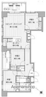 アクタス渡辺通パークシティ【10階】の間取り