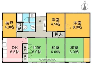 サンハイツ鴨部【1階】の間取り