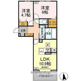 ボヌール殿内【1階】の間取り