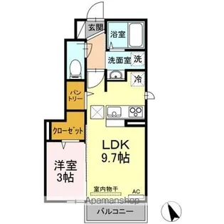 コリーヌ・ドゥ【1階】の間取り