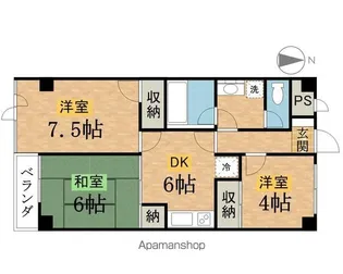 レインボーヒルズマルシン【102号室】の間取り