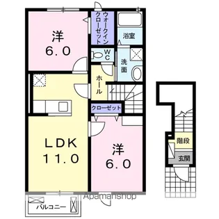 グレイス K【2階】の間取り