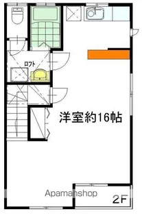 MOMO【2W号室】の間取り