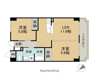 東千田町ハイム【302号室】の間取り