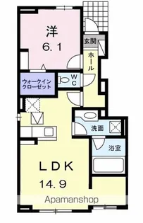 パッシィオーネU【1階】の間取り
