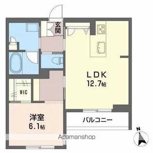 WAKURAS堰場【205号室】の間取り