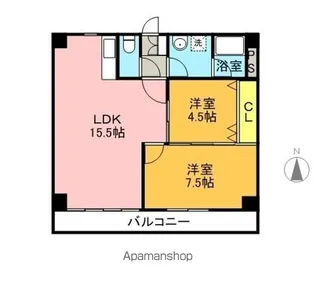 ハイツ元町【3階】の間取り