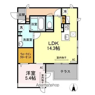 メルヴェーユ【1階】の間取り