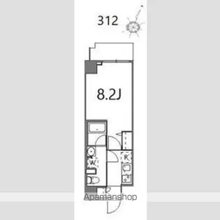 ティーステージジェイアール浜川崎【312号室】の間取り