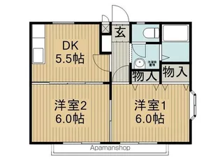 ピュアライン【201号室】の間取り