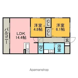 GRANDUKE松原【5階】の間取り