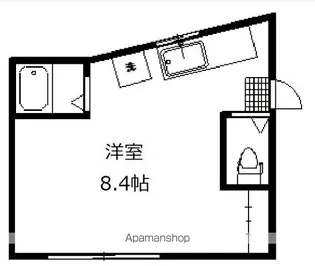 長屋アパートメントHACHI【2階】の間取り
