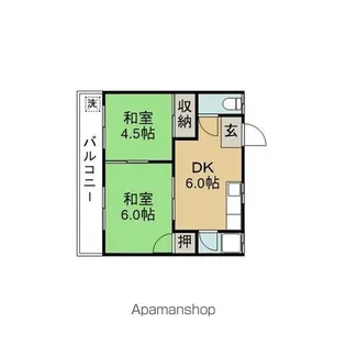 えんじゅハイツ【2階】の間取り
