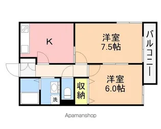 オーベルジュ出来島【102号室】の間取り