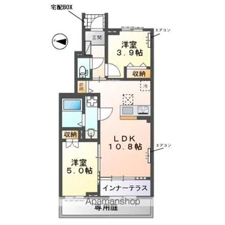 コリーヌ【1階】の間取り