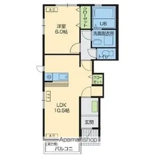 オムソール【1階】の間取り