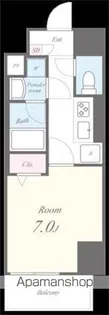 イート アパートメント ヴェリタス【4階】の間取り