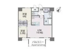 MODERN PALAZZO博多デュオグランデWEST【7階】の間取り