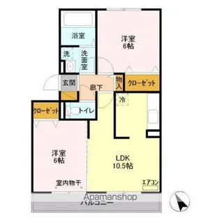 オアシス【3階】の間取り