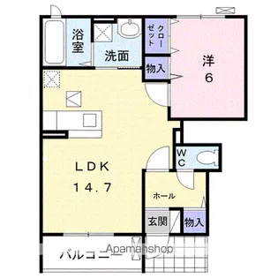ディア コート【1階】の間取り