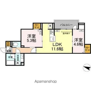 セレスティア中野鷺ノ宮【2階】の間取り