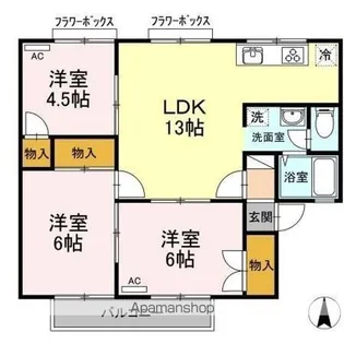 セジュールMGⅡ【2階】の間取り