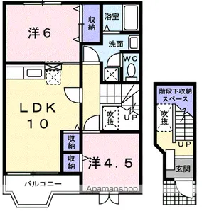 クレストール川俣【202号室】の間取り
