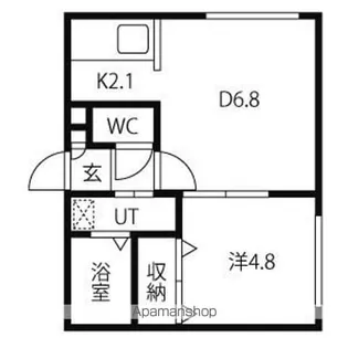 フェリーチェ北30条【1階】の間取り
