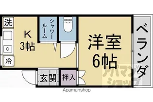 ハイツ山喜【B-2号室】の間取り