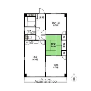 ジョアンナマンション【805号室】の間取り