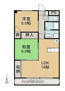 サンライフ宮本【102号室】の間取り