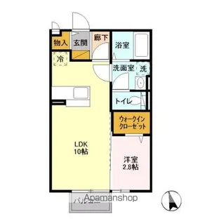 サニープレイス A【2階】の間取り